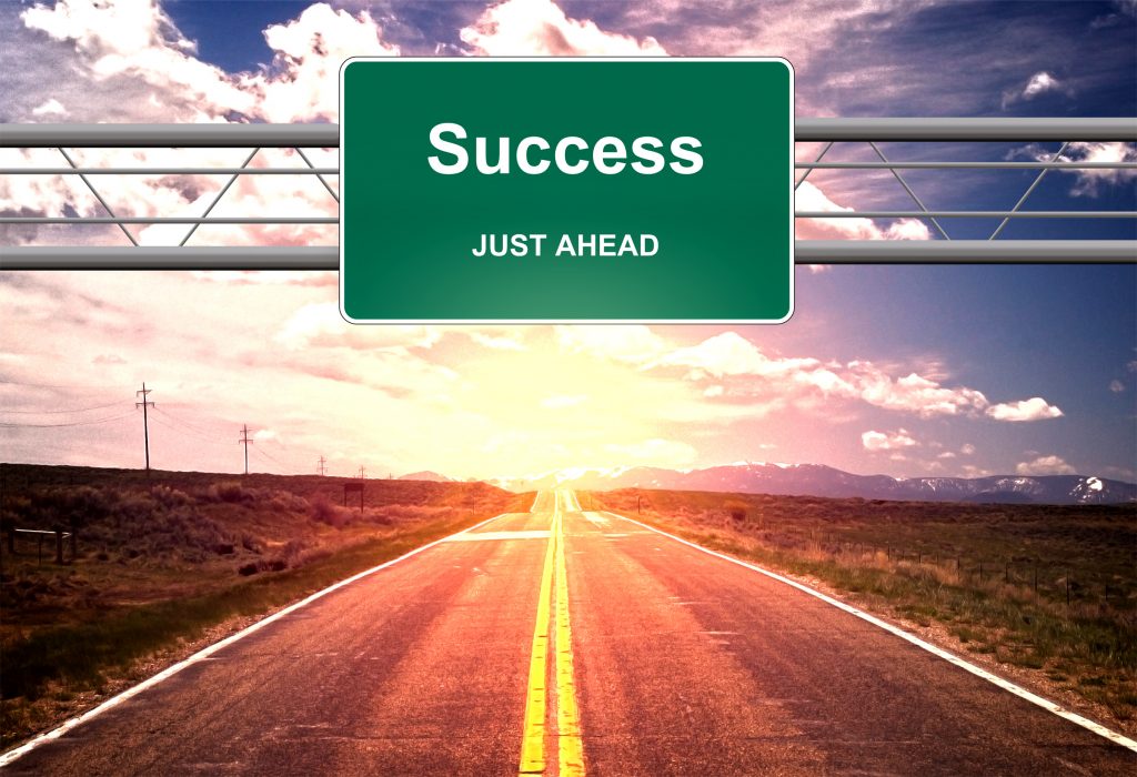 Success Just Ahead road sign