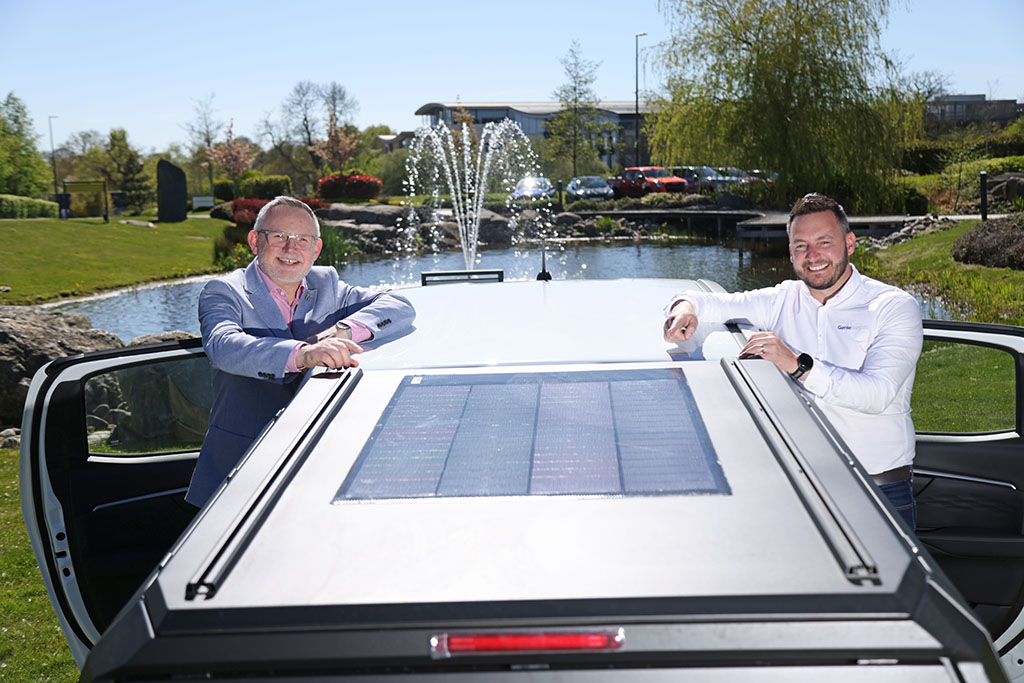 Genie Insights installation of solar panel on Isuzu D-Max, at IM Group, Solihull, Birmingham, on 24th April, 2026.